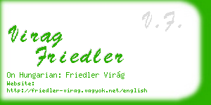 virag friedler business card