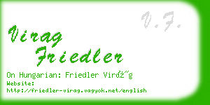 virag friedler business card